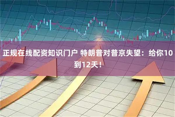 正规在线配资知识门户 特朗普对普京失望：给你10到12天！