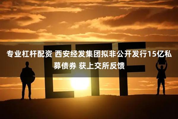 专业杠杆配资 西安经发集团拟非公开发行15亿私募债券 获上交所反馈